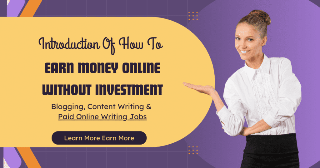 Earn Money Without Investment writing job